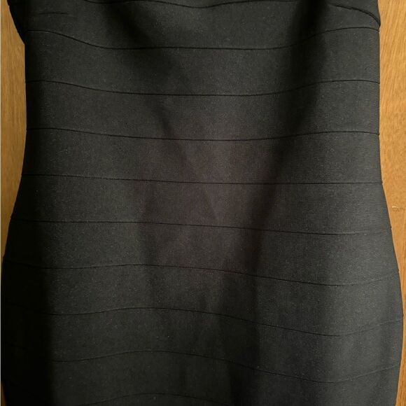 Lulu's Till We Meet Again Black Fringe Bandage Bodycon Maxi Dress Size XL - Picture 9 of 12